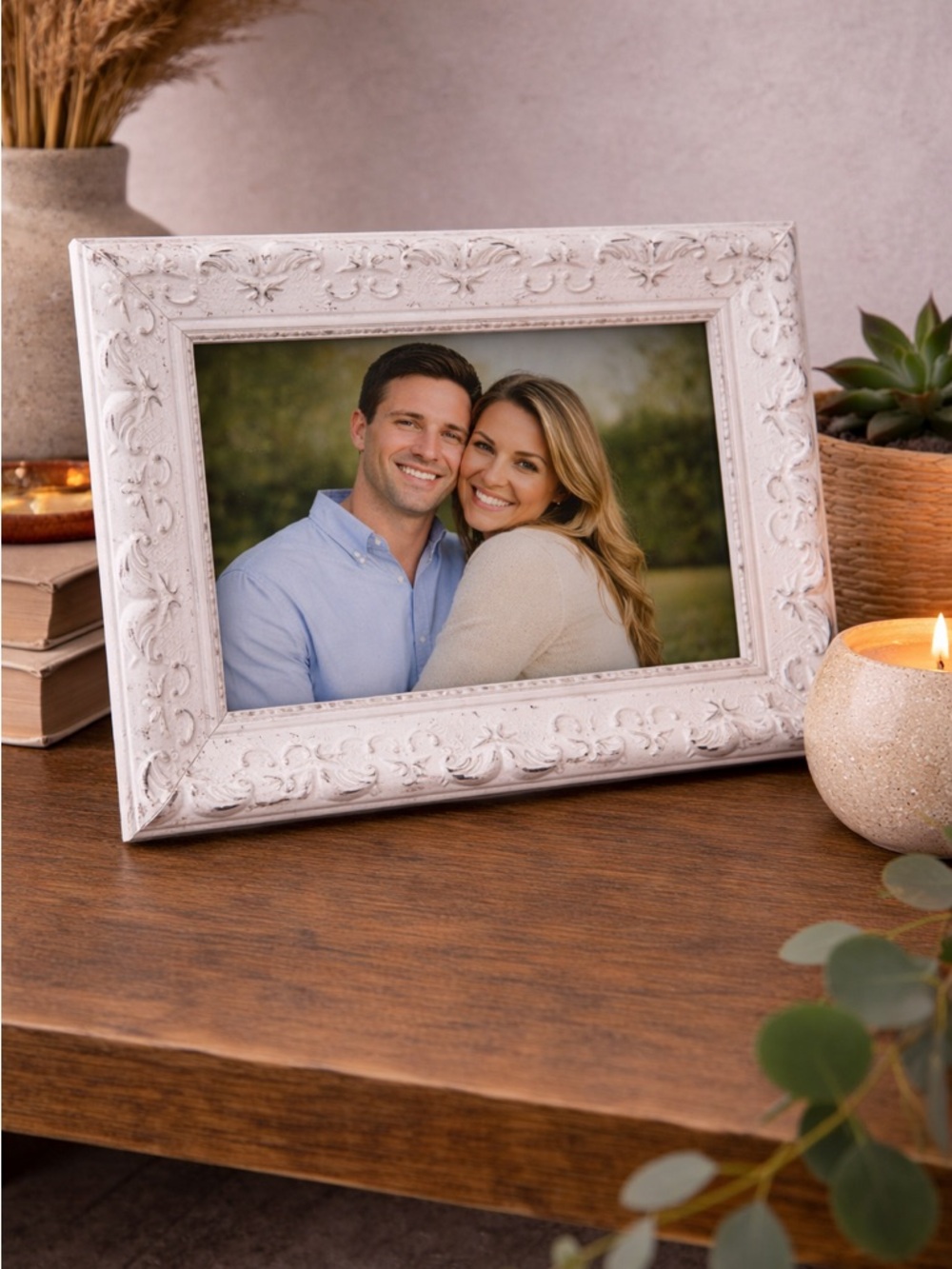 White Ornate Decorative Wall Frame - Home Accents